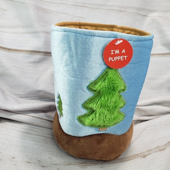 ๐SOLD๐ Aurora Wolf Husky Dog Pop Up Hand Puppet Plush Toy 10 Inch 2015 New - Picture 8 of 13